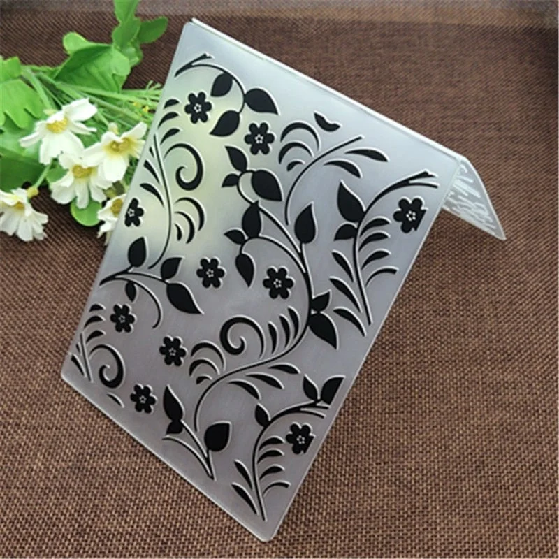 Flower print DIY Plastic Embossing Folders for DIY Scrapbooking Paper Craft/Card Making Decoration Supplies