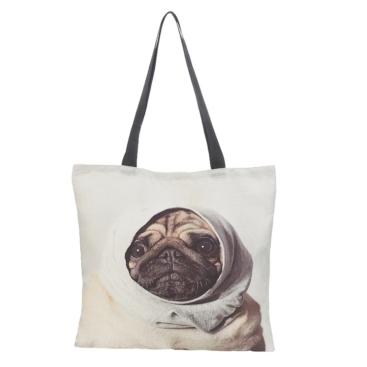 Linen Eco-friendly Tote Bag - Dog