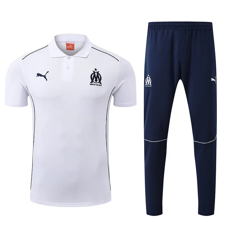 25/26 Marseille white training suit (short sleeve + long pants)