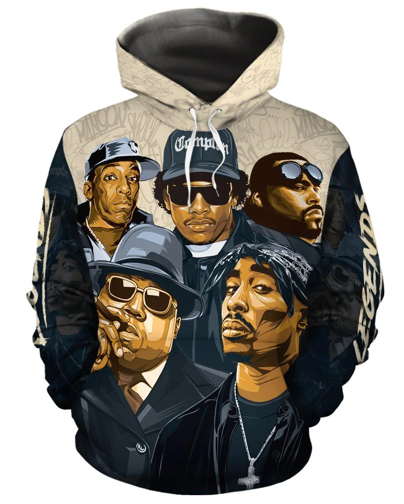 Suitmens Hip Hop Legends 2 All-over Hoodie