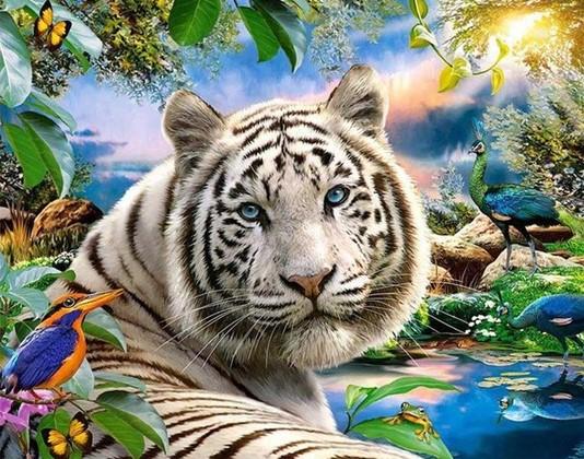 

Tropical Tiger – Paint By Numbers - 40*50CM, 501 Original