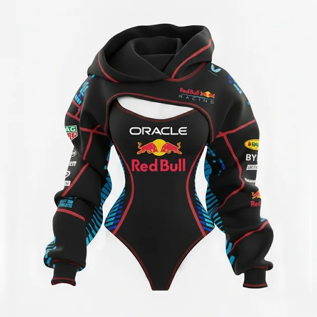 2026 New Women's Racing Team Logo Digital Print Irregular Cut Suit