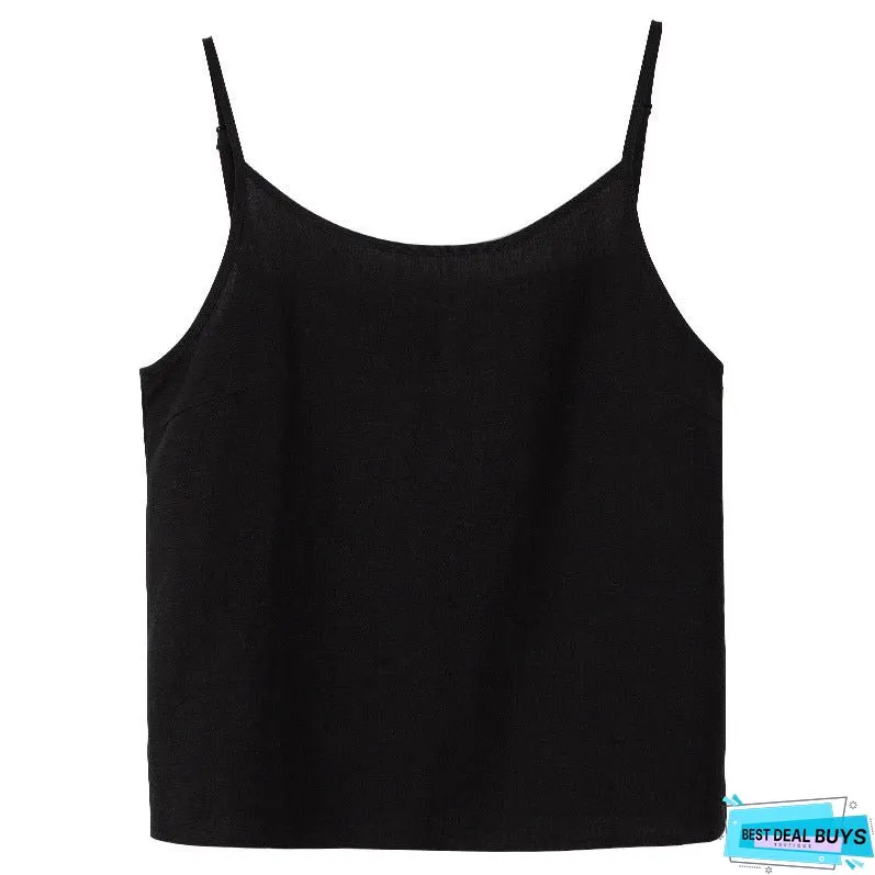 Women's Linen Sleeveless Summer Niche Loose-fitting Inner Tops