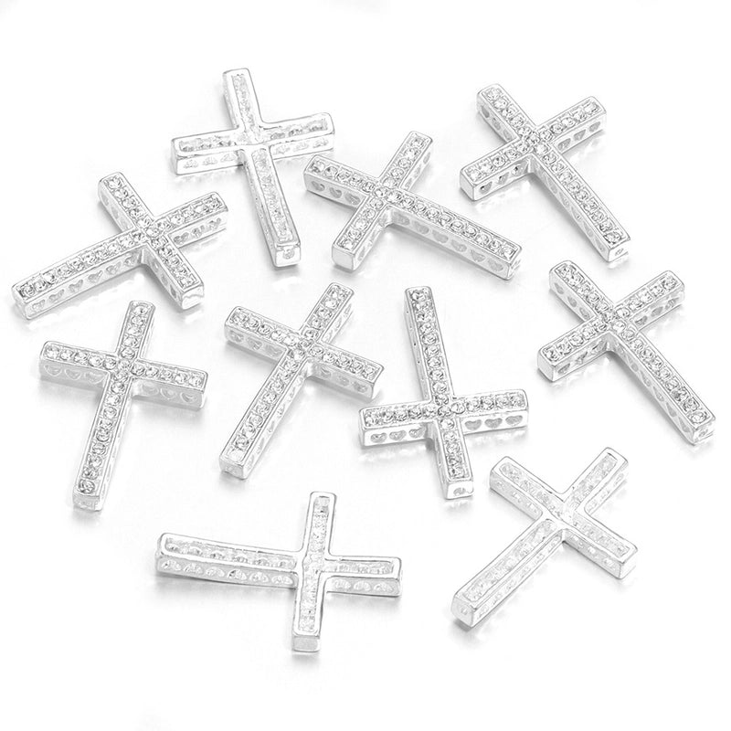 5 PCS/Package Alloy Rhinestones Cross Minimalist