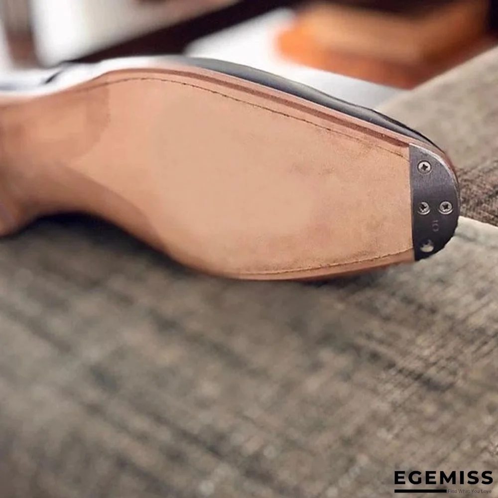 Men's Fashion Buckle Leather Brogue Shoes | EGEMISS