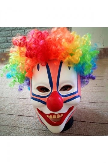 Funny Cute Latex Clown Mask For Halloween Cosplay Costume Party-elleschic