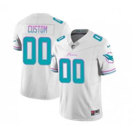 Men's Miami Dolphins Active Player Custom White 2023 F.U.S.E Vapor Limited Stitched Football Jersey YT23
