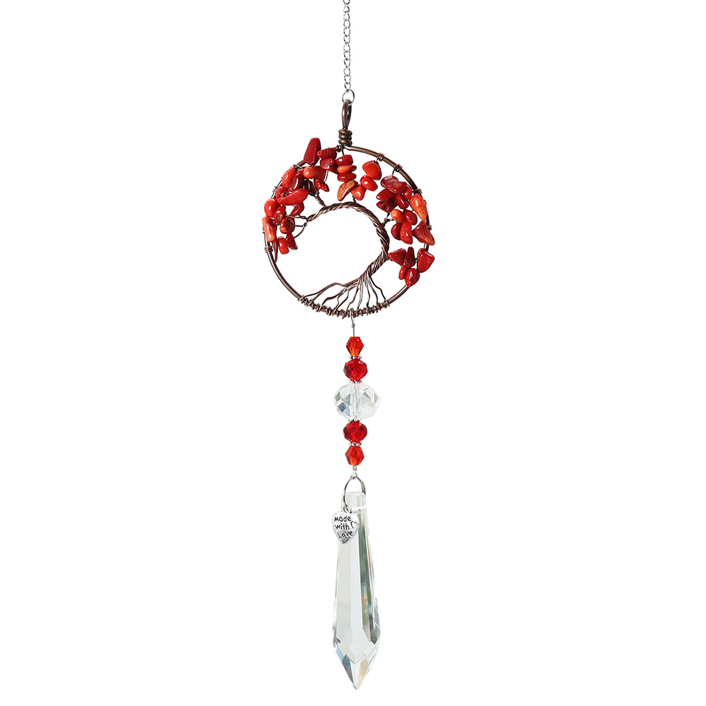 

Red Life Tree - Art Crystal Suncatcher, 501 Original