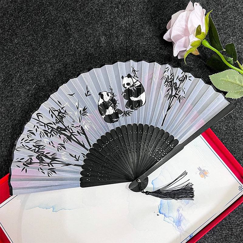 Antique Fan Folding Fan Men’s And Women’s Classical Dancing Fan Ancient Costume Performance Photography Hanfu Props Chinese Style Handmade Folding Fan