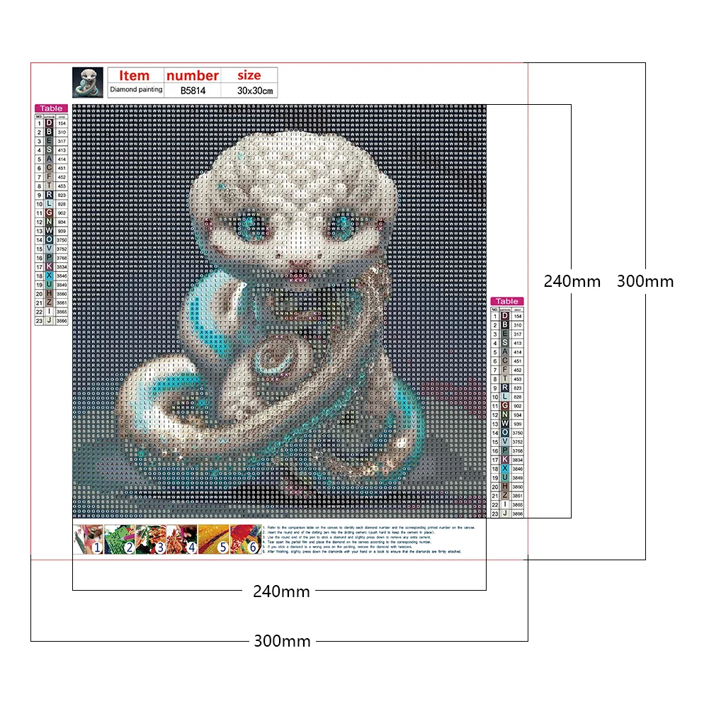 Diamond Painting - Full Round Drill - Snake(Canvas|30*30cm)