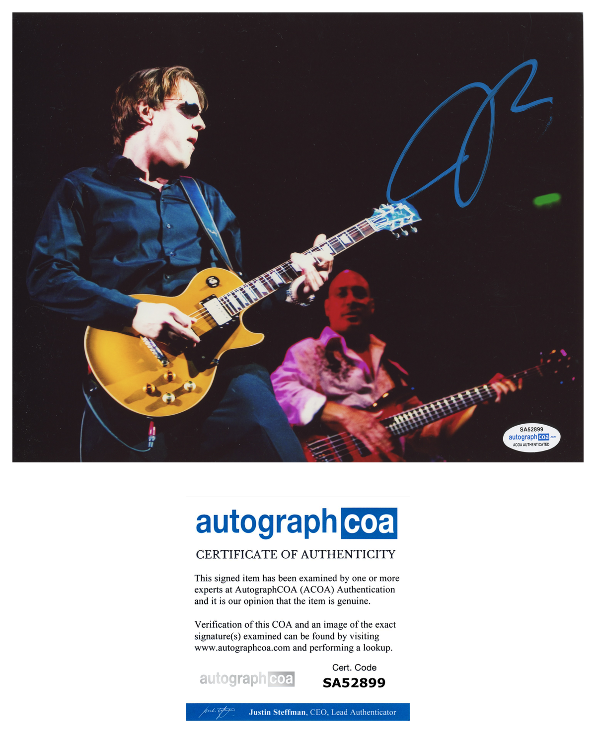 Joe Bonamassa Signed Autographed 8x10 Photo Poster painting Blues Rock Guitarist COA ACOA