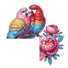 (US Local)Flower Parrot  Diamond Painting Door Corner Sign DIY Door Frame Decor