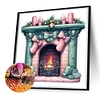 Diamond Painting -DIY Round Drill Christmas Fireplace