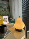 French Cream Pear Table Lamp Bedroom Bedside Living Room Simple High-end Charging Portable Atmosphere Decoration Night Light