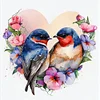Flowers And Animals Couple Blue Jay-Full Embroidery 3 Strands 11CT Stamped Cross Stitch-40*40CM