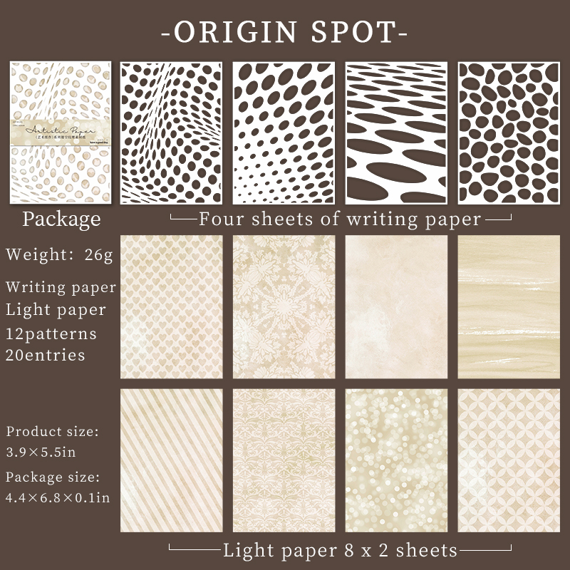 Journalsay Artistic Paper Series Vintage Hollow Pattern Material Paper 