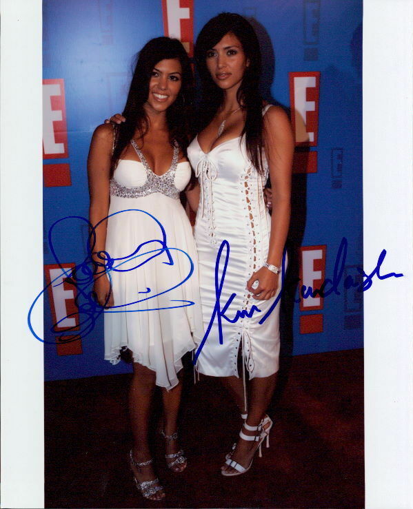 The Kardashians (Kourtney & Kim) signed 8x10 Photo Poster painting In-person