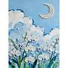 Blumen-Mond-DIY-Perlen-Mal-Kits mit Rahmen 30x40 cm Perlengem&auml;lde Bildkunst Basteln f&uuml;r Erwachsene Anf&auml;nger Geschenk Hausdekoration an der Wand