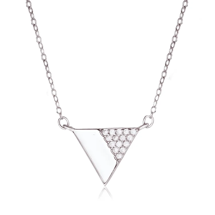 For Self - S925 I Am Fierce Strong Brave Triangle Necklace