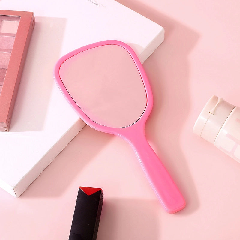 Mirror Hand-held Makeup Mirror Girls Makeup Beauty Dressing Mirror Portable Portable Handle Diy Small Mirror