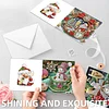 6PCS DIY Diamond Art Greeting Cards Xmas Atmosphere Congratulations Cards & Gift