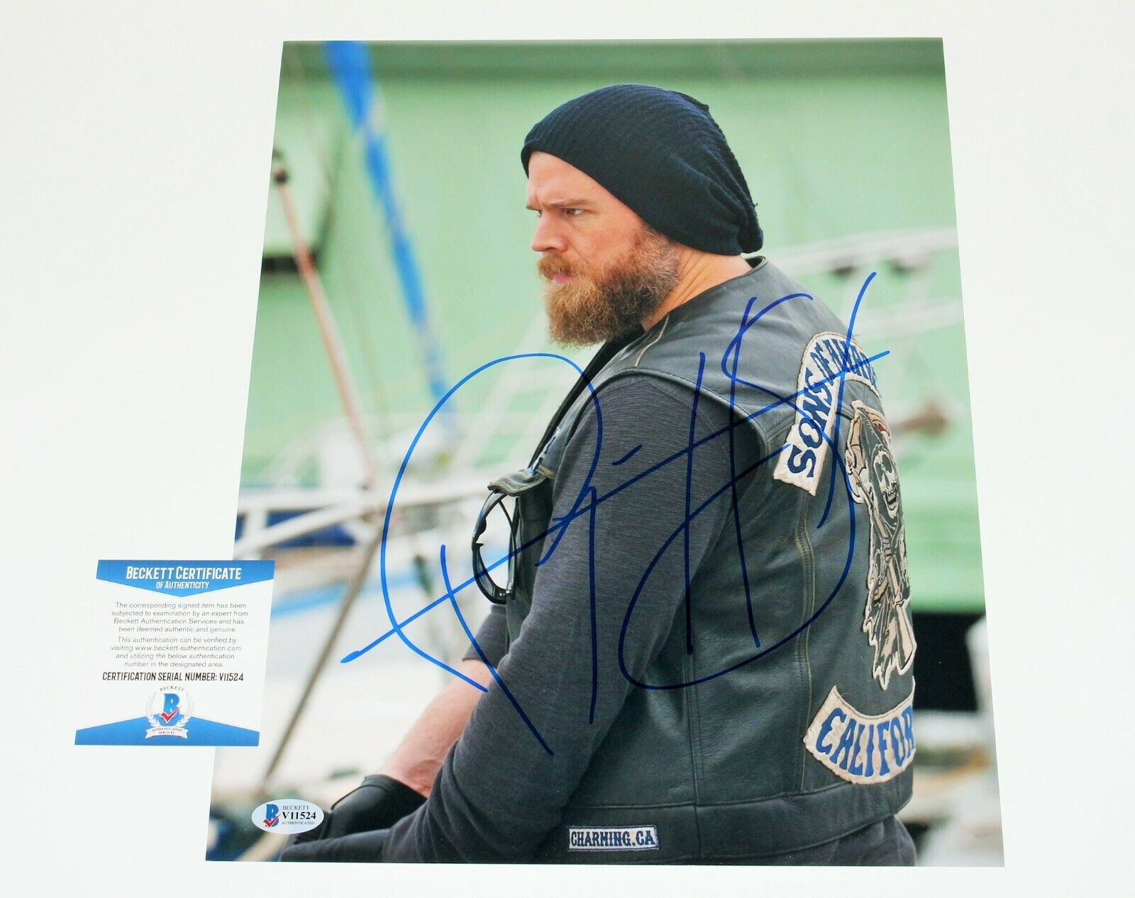 RYAN HURST SIGNED SONS OF ANARCHY 11x14 Photo Poster painting 4 BECKETT COA OPIE SOA PROOF BAS