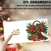 6PCS Xmas Flower DIY Diamond Art Greeting Cards Congratulations Cards & Gifts