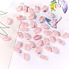 Lovely Painting Pink Flower Butterfly Beads DIY Jewelry Accessories