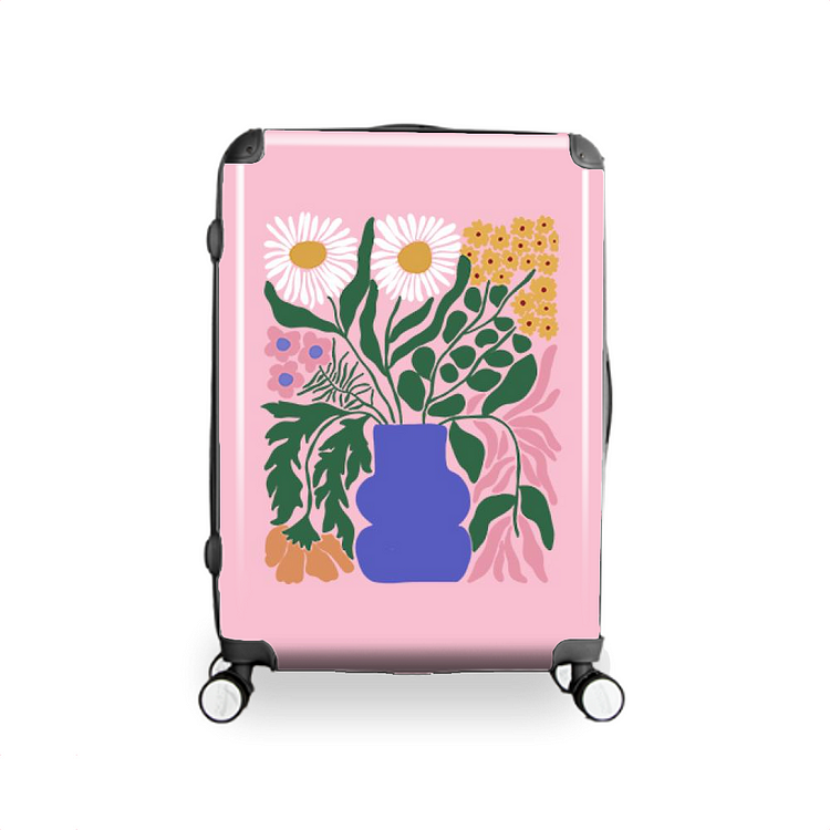 Flowers In A Blue Vase, Flower Hardside Luggage