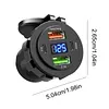 12-24V Car Charger Socket with Switch & Voltmeter Waterproof Cigarette Outlet Replacement Motorcycle USB Charger Suitable for Boat Golf Cart RV Motorcycle Truck