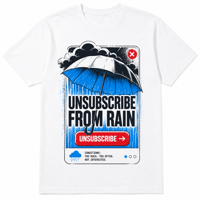 Unsubscribe Rain Cotton T-Shirt