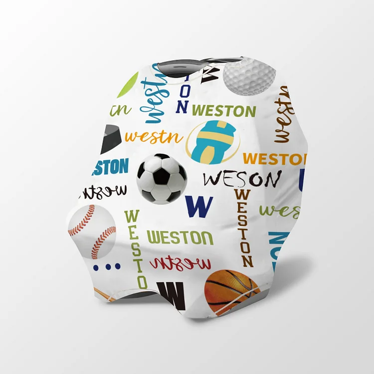 Personalized Sports Baby Car Seat Canopy| Canopyl226