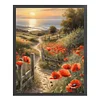Poppy Path - 11CT Counted Cross Stitch - 40*50cm - Natural