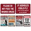 (Multi Style)  - Vintage Metal Signs(8*12Inch/12*16Inch) - Warning
