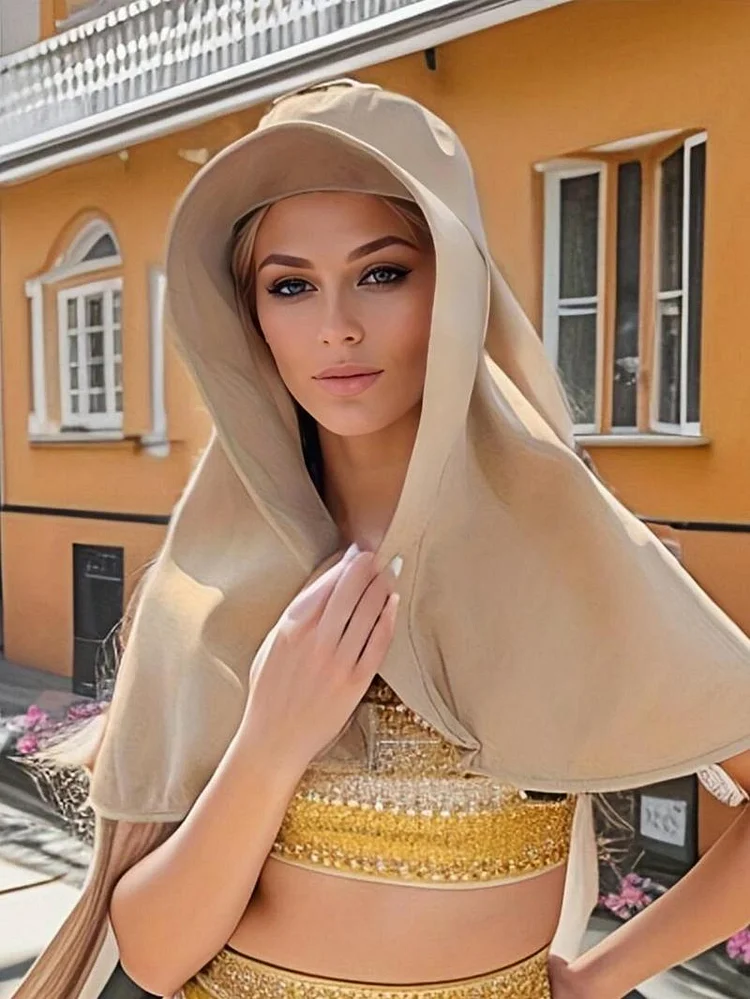 👒Full face sun protection & big brim shawl & sun hat👒 
