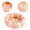 Inflatable Swimming Pool Blow-Up Pool Portable for Indoor Outdoor (Pink 120#)