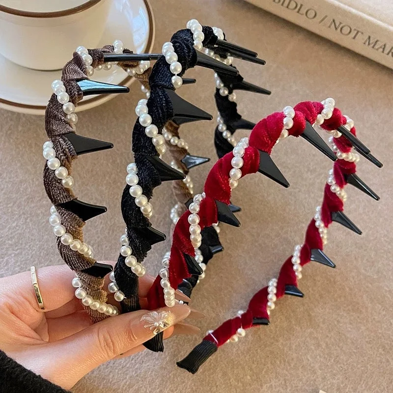 🔥Hot Sale 49% Off🔥Vintage High Cranium Artificial Pearl Hairband