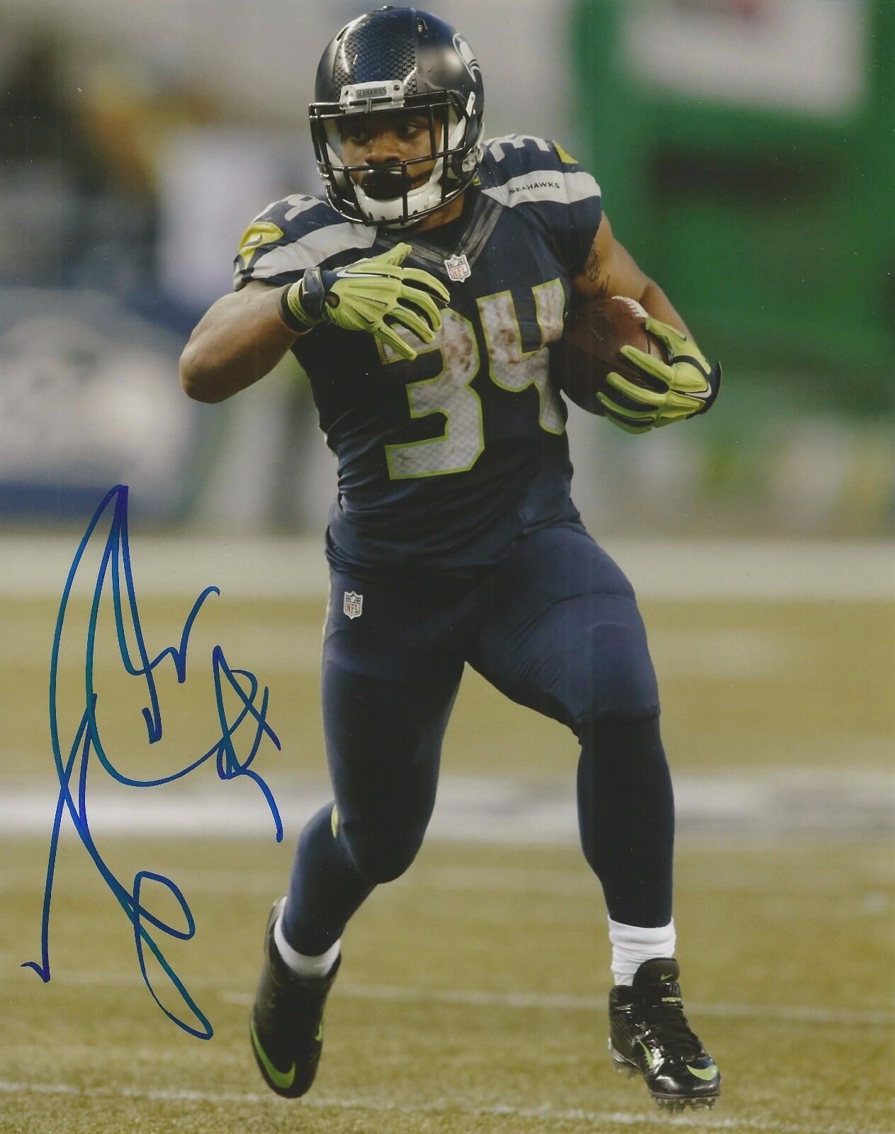 THOMAS RAWLS SIGNED SEATTLE SEAHAWKS 8x10 Photo Poster painting #1 w/COA