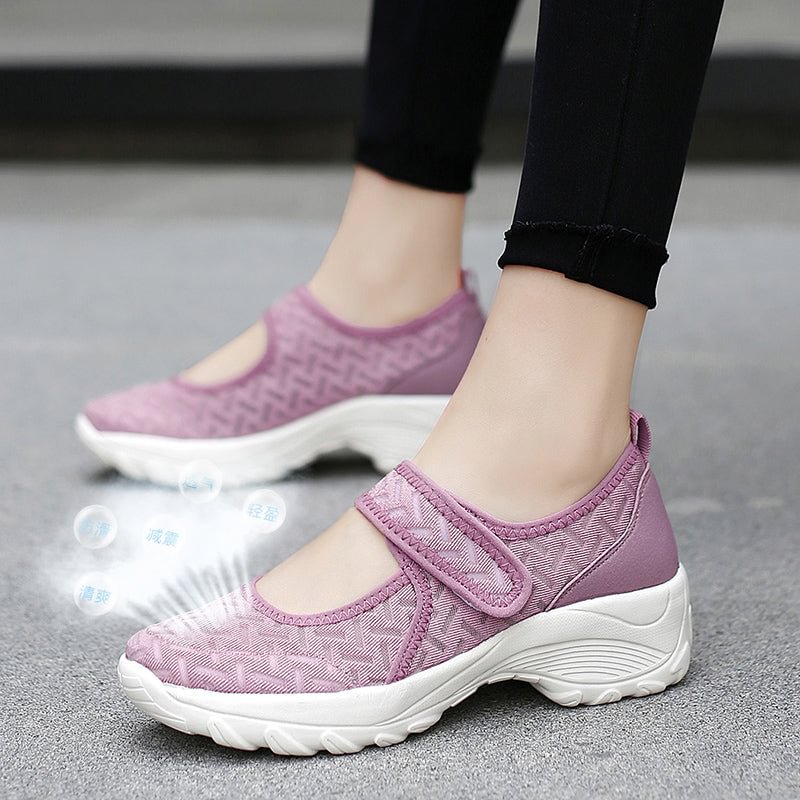 Women's Orthopedic Sole Comfort Sneakers With Velcro Shoes