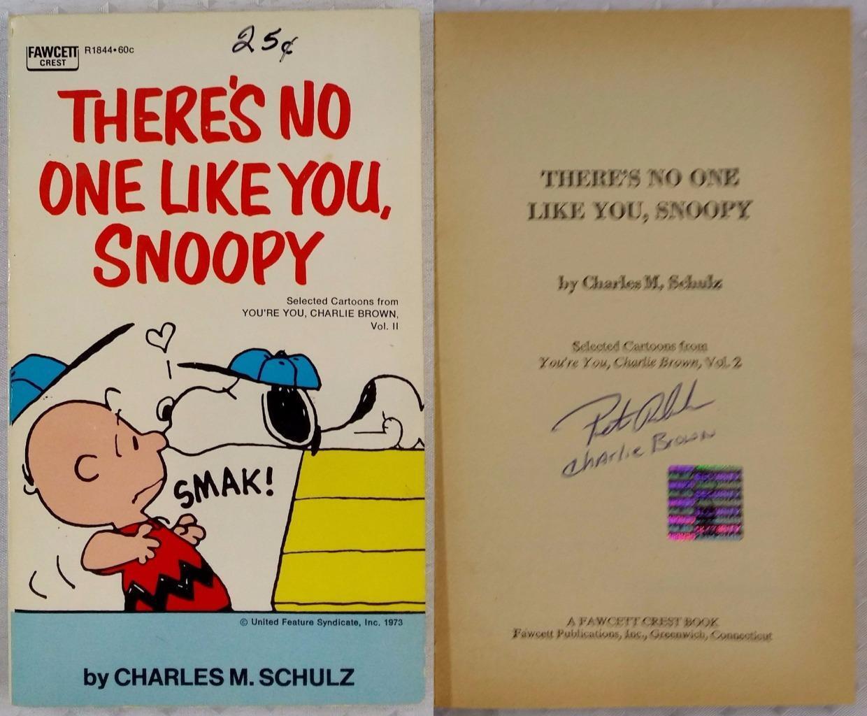 Peter Robbins Signed Charlie Brown There's No One Like You Snoopy Book Exclusive