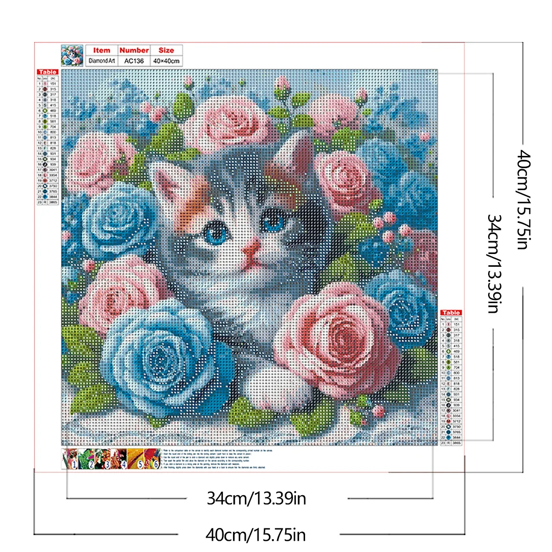 Diamond Painting - Full Round Drill - Cat(Canvas|Canvas|40*40cm)