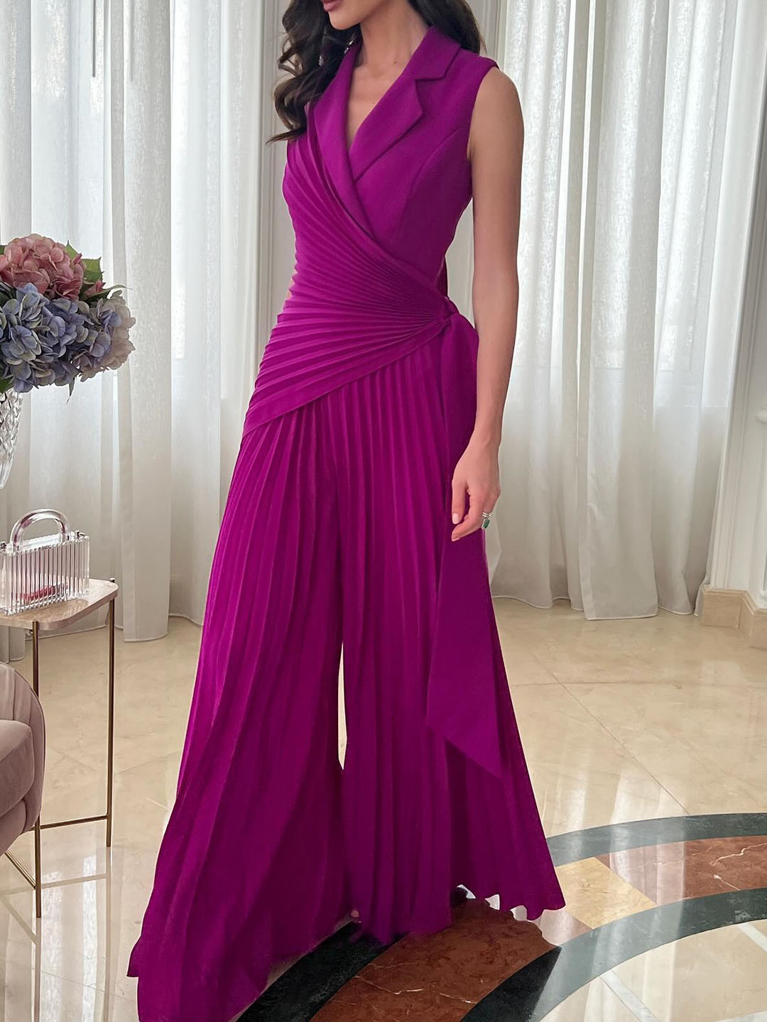 elegant-pleated-fold-down-wide-leg-jumpsuit