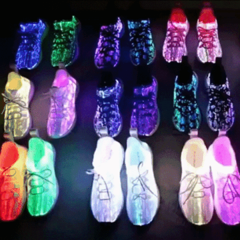 fashion luminous fiber optic shoes