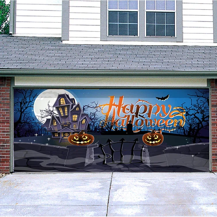 7' X 16' Haunted Mansion Garage Door Mural