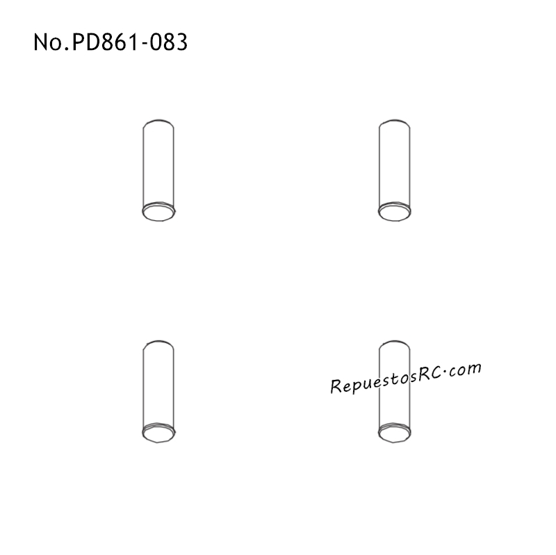 PD RACING TK10 Piezas Piezas Eje del Engranaje PD861-083