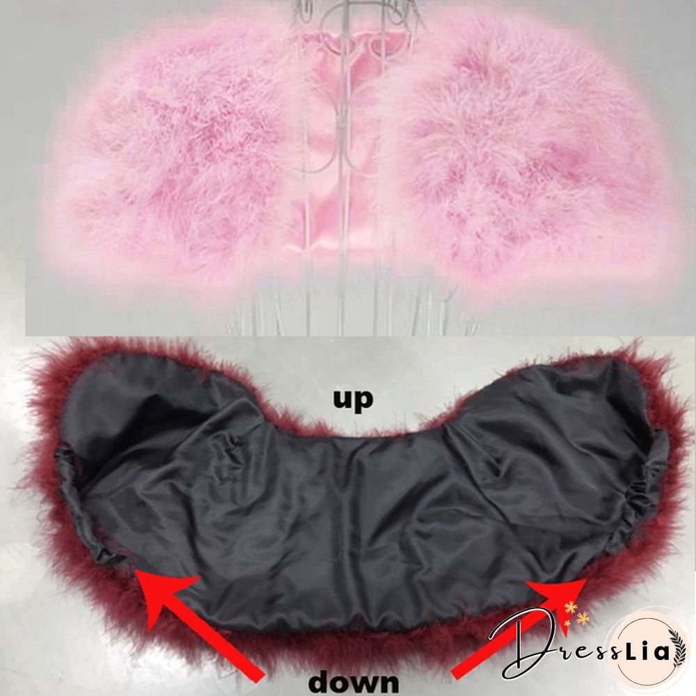 Wedding High Qualtity Real Ostrich Feather Fur Coat Shrug Jacket Colorful