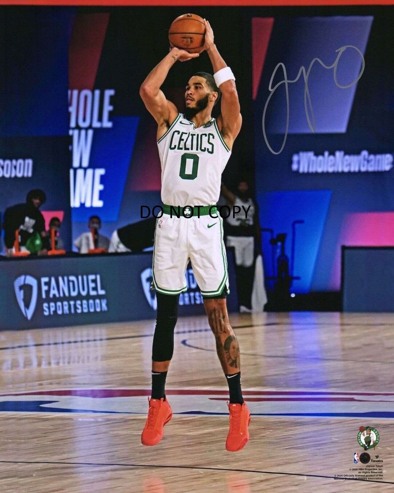 Jayson Tatum Autographed Signed 8x10 Photo Poster painting NBA Boston Celtics Shooting REPRINT