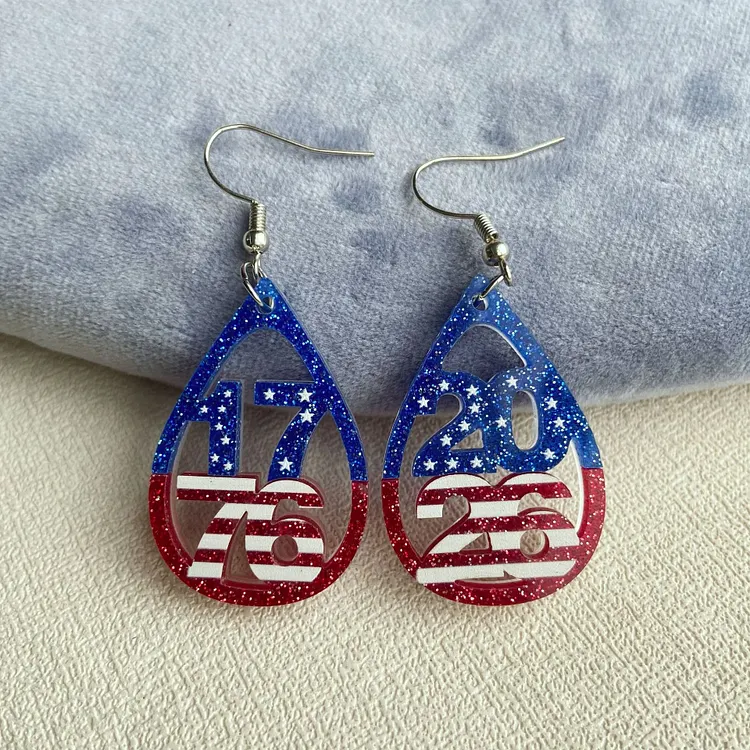 Independence Day Anniversary Earrings