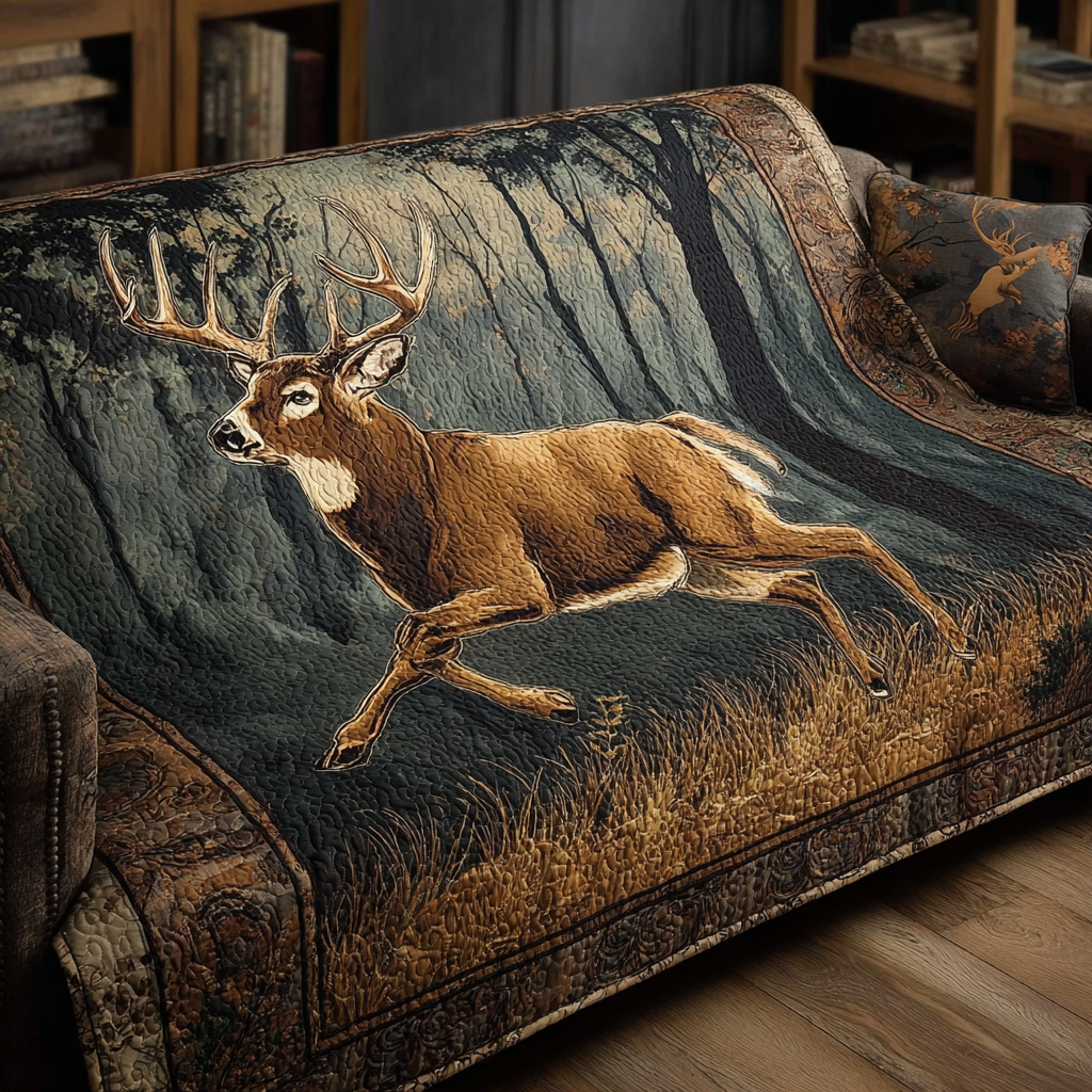 Deer Spirit Quilted Sofa Cover NCU0DK10691 everthome