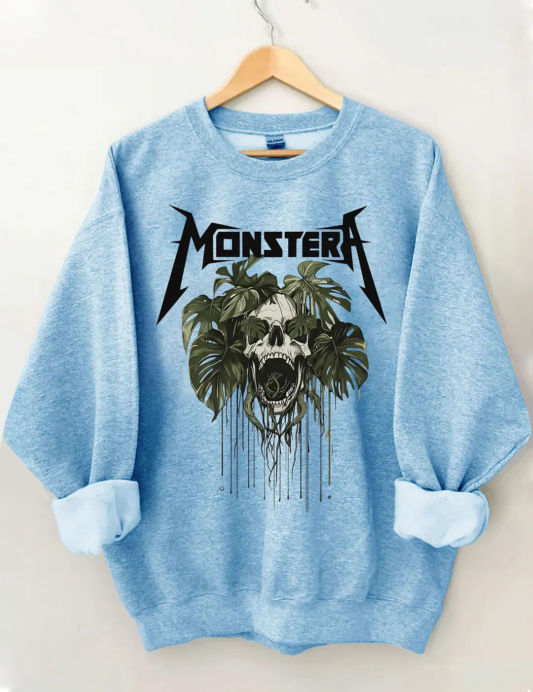 Monstera Skull Sweatshirt